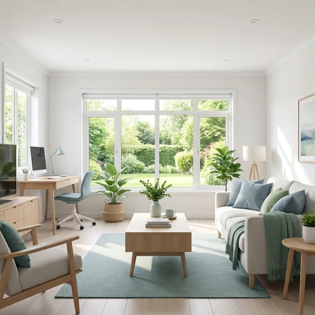 Clean modern living room